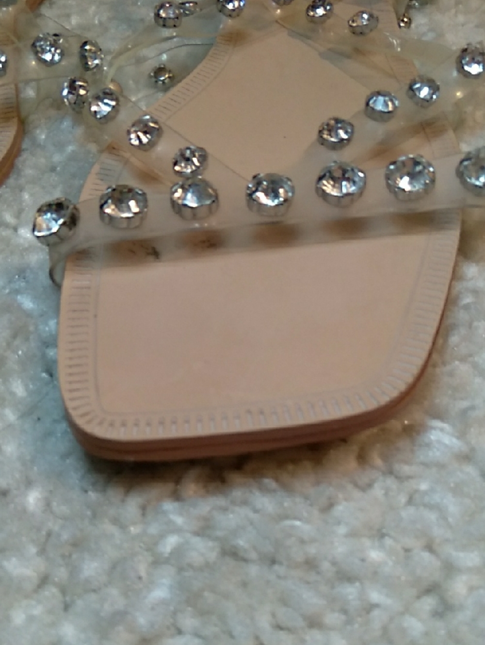 STEVE MADDEN JOLI Rhinestone PVC Sandals  Size 11 - Picture 12 of 16